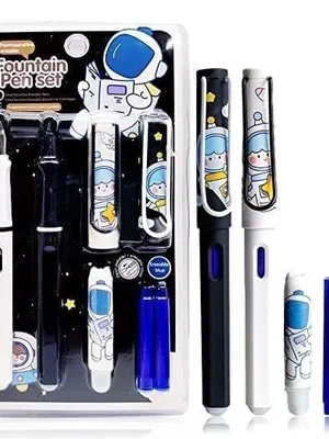 Fountain Pen for Students, Erasable Pen Set for School Stationery Gift for Kids, Birthday Return Gift, Pen for Office, School Stationery Items for Kids - Stationery Kit & Set