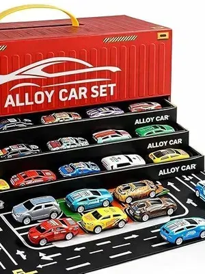 48pcs Pull Back Cars Set,Alloy Racing Car Toys,Bulk Mental Trucks Toy Vehicles Set,Toy Cars for Kids Ages 3-8 Goodie Bag Stuffers Mini Cars Party Favors for Kids Boys and Girls