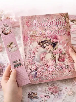 Vintage Victorian Girl Stickers – Elegant Floral Scrapbook & Journal Stickers, Aesthetic DIY Ephemera for Planners, Collage, and Craft Projects (Pack of 1) - Everything is Fleeting