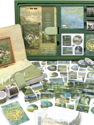 Zqiue 346pcs River Themes Journal Supplies Kit Vintage Scrapbook Stickers Art Journaling Bullet Junk Journal Planners DIY Decoration Paper Stickers Craft Kits Notebook Collage Album