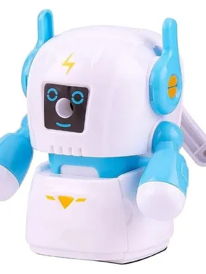 Automatic Electric Pencil Sharpener for Kids, Battery Operated with Dust Box, Cartoon Astronaut Design, for School, Home, Office & Return Gifts (Robot Sharpener)