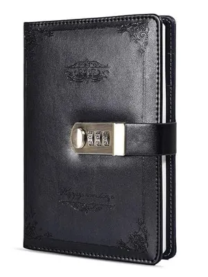 Digital Password Journal, 160 Pages PU Leather Combination Lock Journal (Combination Lock Diary) A5 Password Notebook Retro Privacy Journals Locking Personal Diary