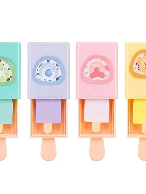 5 Pcs Cartoon Shaped Cute Erasers Push Pull Design Retractable Erasers Pastel Aesthetic Pencil Eraser Cute Rubber for Kids Students School Office Stationery (Candy Eraser(Pack of 2pcs))