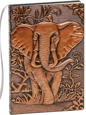 3D Copper Elephant DND Vintage Leather Journal Writing Notebook with 200 Pages A5 Journal Diary,Antique Handmade Leather Diary,Travel Diary&Notebooks to Write in,Diary Gift for Men Women