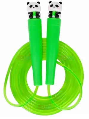 Cute Panda Jump Rope for Kids & Adults – Adjustable Tangle-Free Soft Silicone Skipping Rope, Lightweight Fitness Exercise Equipment for Men, Women & Children