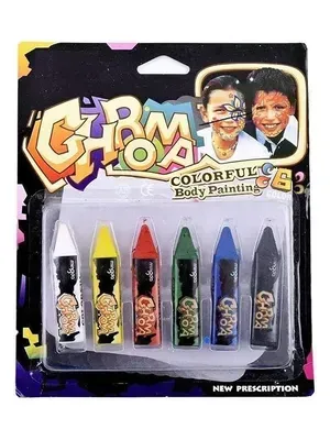 6 Pcs Body Paint Crayons Body Painting Face Paint Kit Crayons Makeup Kit Face Painting Kit For Kids/Adults Non Toxic Face And Body Paint For Makeup Washable Face Paint
