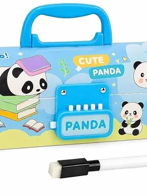 Cute Panda Password Lock Pencil Box with Large Capacity Multi-Layer Multi-Function Storage Box Secret Compartment & Mirror Pencil Case Best Gifts for Kids (Cute Panda P Box)