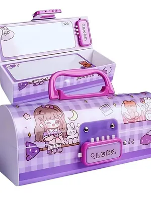 Lucky Pencil Box, Double Password Lock Organizer