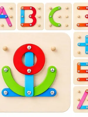 Kids Montessori Slide Puzzle | Color & Pattern Matching Learning Toy | Preschool Educational Activity Toy for 3,4,5,6,7,8 | Toys for 6-Year-Old Boy - Multifunction montessori piller collage toys