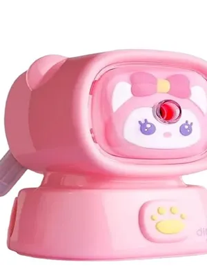 Automatic Electric Pencil Sharpener for Kids, Battery Operated with Dust Box, Cartoon Astronaut Design, for School, Home, Office & Return Gifts (Cute Cartoon Sharpener)