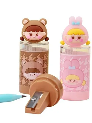 Automatic Electric Pencil Sharpener for Kids, Battery Operated with Dust Box, Cartoon Astronaut Design, for School, Home, Office & Return Gifts (Twist Sharpener)