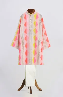 Kurta with glazed cotton pyjama