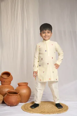 ALPHABET EMBROIERED KURTA SET