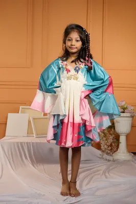 MULTICOLOUR EMBROIDERED KAFTAN