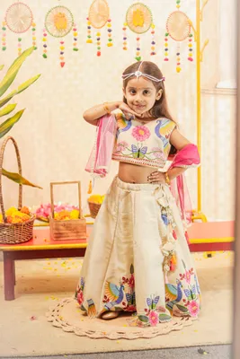 TISSUE HEAVY EMBROIDERED TOP LEHENGA WITH DUPATTA