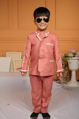 RUST STYLISH COAT PANT SET