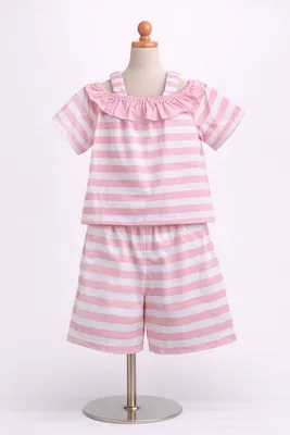 Pink Stripes Shorts Set (CA032)