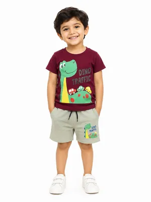 Shorts And Tee Set Dino