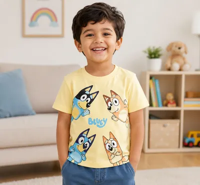 Bluey Cotton Tees Yellow