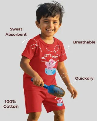 Cloud Soft Natural Cotton Unisex Baby & Kids Co-Ord Set — Playful Panda