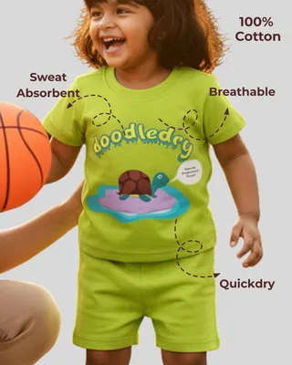 Feel Fresh Natural Cotton Unisex Baby & Kids Co-Ord Set — Puddle Turtle