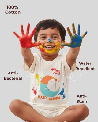 Worry-Free Natural Cotton Unisex Baby & Kids Co-Ord Set — Baby Moon