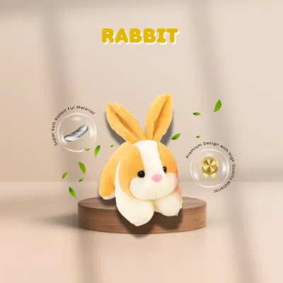 Cute Rabbit Soft Toy, Furry Stuffed Animal, Extra Soft, Perfect for Kids - 32 cm