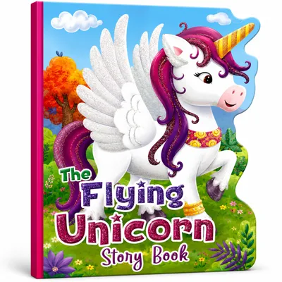 The Flying Unicorn Storybook for Kids | Illustrated Fantasy Story Book | Die-Cut Shape Board Book | Bedtime Story Book | Early Learning English Book for Children | Ages 3+