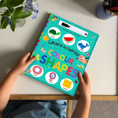 Let's Write Reusable Wipe & Write Book with Marker | Writing Practice Book for Kids | Early Learning, Handwriting & Letter Writing Activity Book | Ages 3-6