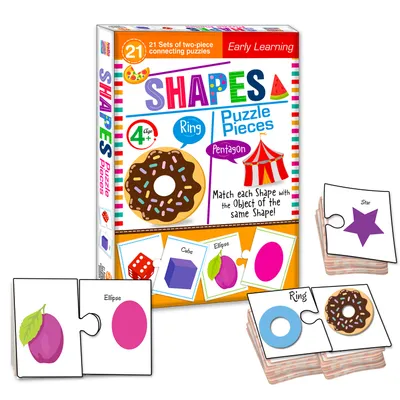 Shapes Puzzle Connecting 2-piece (Set of 21 pcs) for Childrens- Ages 4+