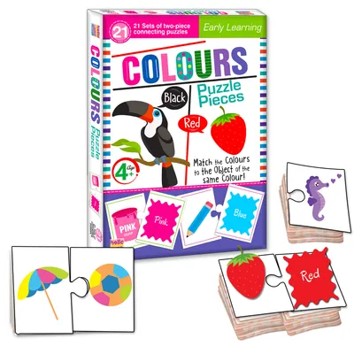 Colors Match Puzzle Connecting 2-piece (Set of 21 pcs) for Childrens- Ages 4+