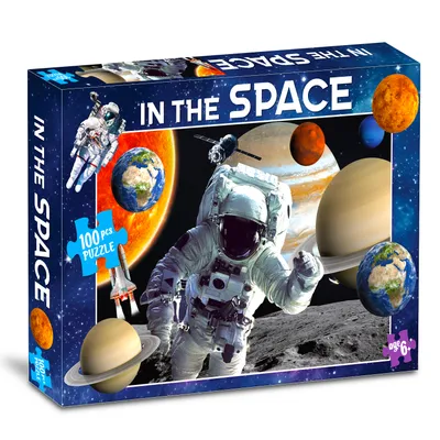 100 Pcs In The Space Puzzle Box