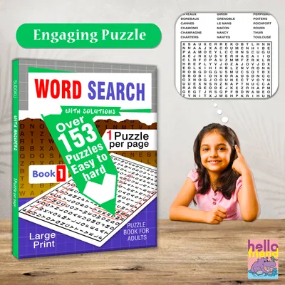 153 Word Search Activity Book -1 for Kids (Ages 5-8)