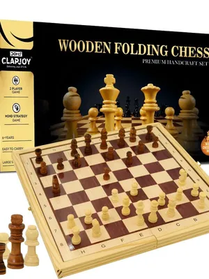 Clapjoy Premium Foldable Wooden Chess Set