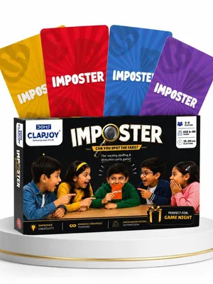 Clapjoy Board & Card Game – Imposter: Can You Spot The Fake? | 80 Cards 