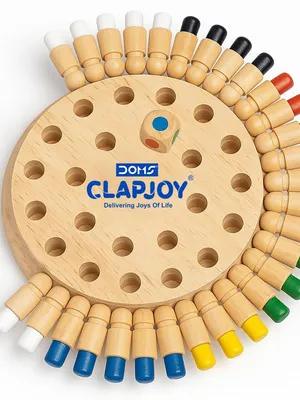 Clapjoy Wooden Memory Match Chess Game 