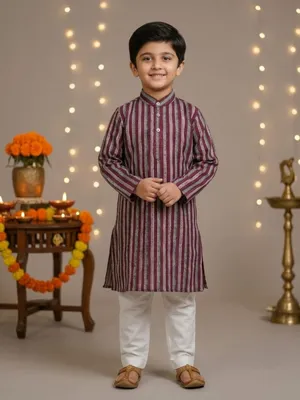 Boys Cotton Kurta Pajama Set