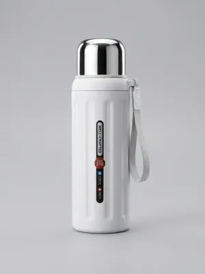 Double-Wall Vacuum Insulated Stainless Steel Thermos Flask Cum Water Bottle