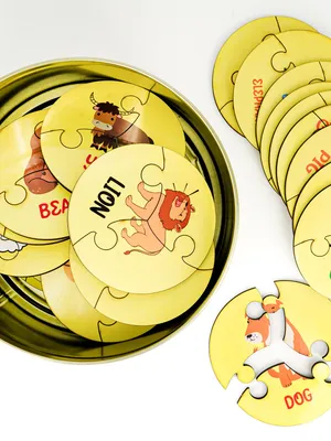 ilearnngrow Set of 27 Animal Puzzle