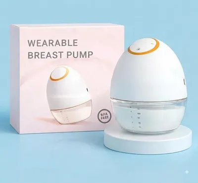 Safe-O-Kid Hands-Free Wearable Breast Pump, Portable Electric Breastfeeding Pump, 4 Modes & 9 Suction Levels, Type-C Rechargeable, 24mm Shield with 19/21/27mm Flange Inserts
