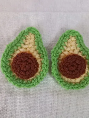 PNN style Crochet Avocado Hair Clip