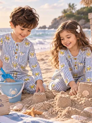 Little Crab Tales Kids Unisex Night Suit